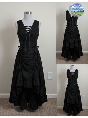 Victorian Steampunk Lace Up Gothic Dress Renaissance Costume